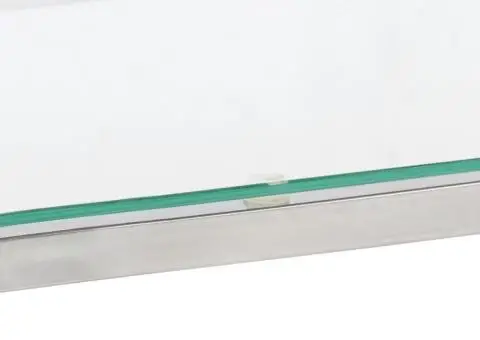 Măsuță consolă, oțel inoxidabil argintiu și sticlă securizată - 5/5