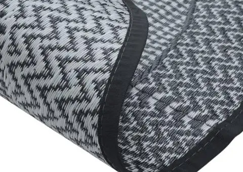 Covor de exterior, ARAKIL gri, Ø120 cm, PP - 5/5