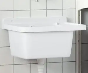 vidaXL Chiuvetă lavoar pentru montare pe perete alb 50x35x24 cm rășină