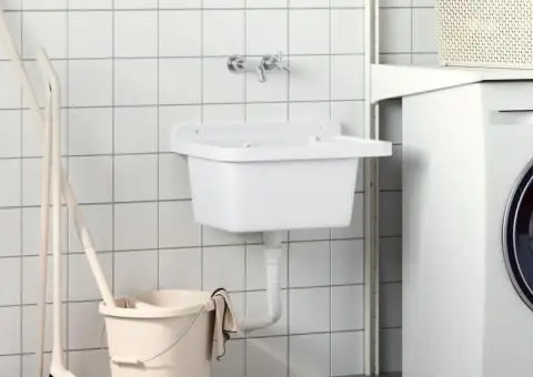 Chiuvetă lavoar pentru montare pe perete alb 50x35x24 cm rășină - 3/5