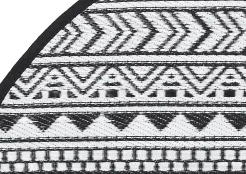 Covor de exterior, ARAKIL negru, Ø120 cm, PP - 4/5