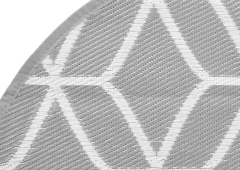 Covor de exterior, ARAKIL gri, Ø120 cm, PP - 4/5