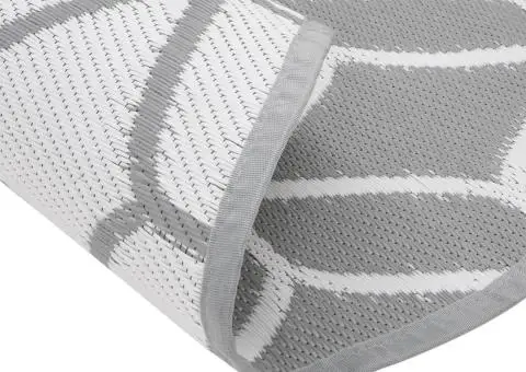 Covor de exterior, ARAKIL gri, Ø120 cm, PP - 5/5