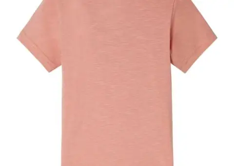 Tricou copii cu mâneci scurte portocaliu deschis 116 - 2/5