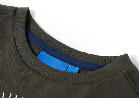 Tricou cu mâneci lungi pentru copii, kaki, 116 - 3/5