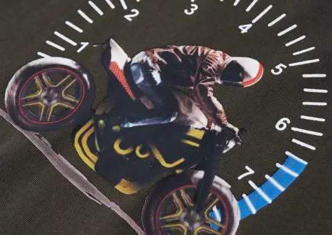 Tricou cu mâneci lungi pentru copii, kaki, 116 - 4/5