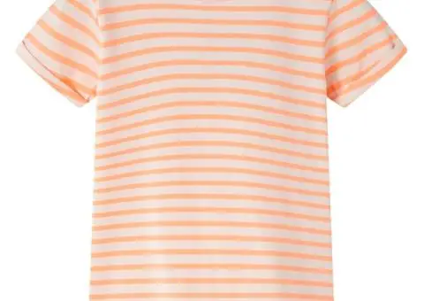 Tricou pentru copii, portocaliu neon, 116 - 1/5