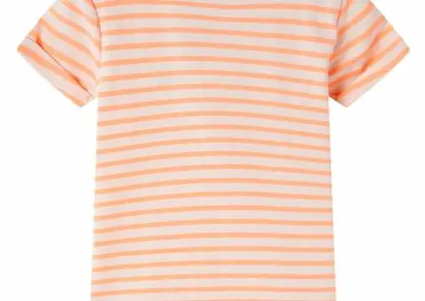 Tricou pentru copii, portocaliu neon, 116 - 2/5