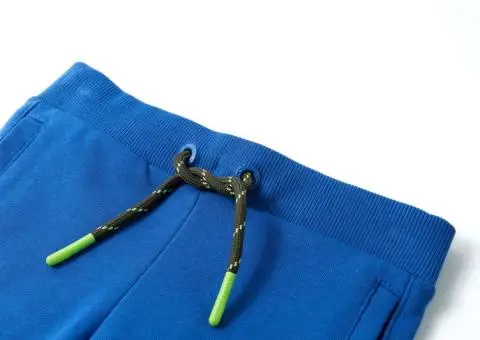 Pantaloni pentru copii cu șnur, albastru, 116 - 3/5