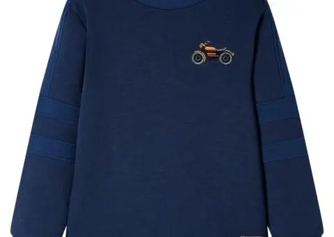 Bluzon pentru copii, bleumarin melanj, 116 - 1/5