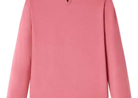 Tricou pentru copii cu mâneci lungi, roz antichizat, 140 - 2/5