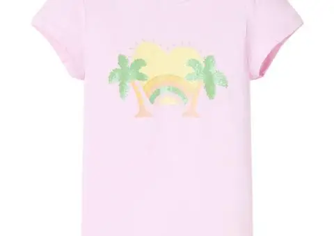 Tricou pentru copii, roz deschis, 140 - 1/5