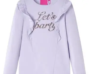 Tricou pentru copii cu mâneci lungi, lila, 140