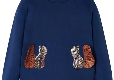 Bluzon pentru copii, bleumarin, 92 - 1/5