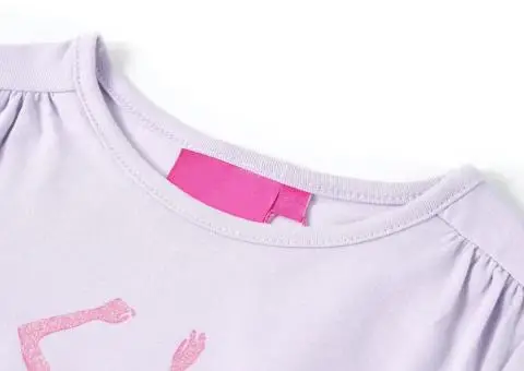 Tricou de copii cu mâneci lungi, liliac deschis, 92 - 3/5