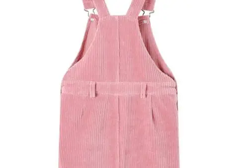 Rochie salopetă pentru copii, velur, roz deschis, 104 - 2/5