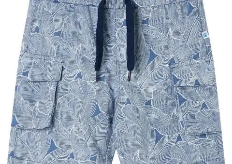 Pantaloni scurți pentru copii cu șnur, albastru închis, 92 - 1/5