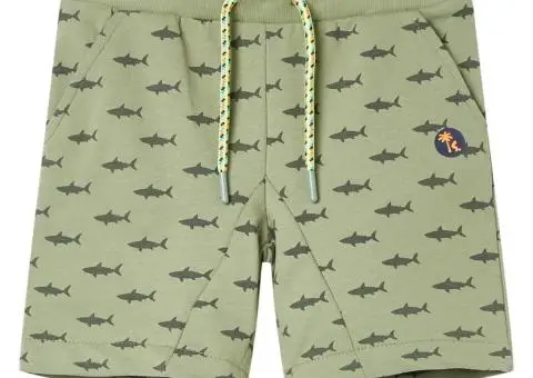 Pantaloni scurți pentru copii cu șnur, kaki deschis, 92 - 1/5