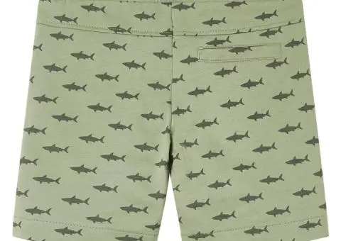 Pantaloni scurți pentru copii cu șnur, kaki deschis, 92 - 2/5