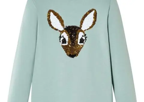 Tricou copii cu mâneci lungi verde mentă mediu 92 - 1/5