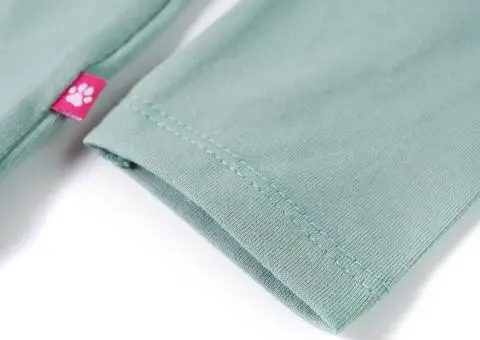 Tricou copii cu mâneci lungi verde mentă mediu 92 - 5/5