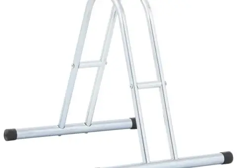 Suport 1 bicicletă de podea de sine stătător, oțel galvanizat - 1/5