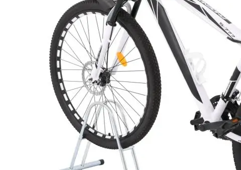 Suport 1 bicicletă de podea de sine stătător, oțel galvanizat - 2/5