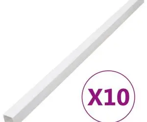 vidaXL Șine de cabluri, 50x25 mm, 10 m, PVC