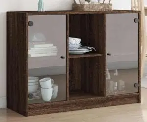 vidaXL Servantă, stejar maro, 102x37x75,5 cm, lemn prelucrat