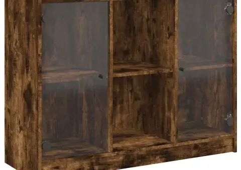 Servantă, stejar fumuriu, 102x37x75,5 cm, lemn compozit - 2/5