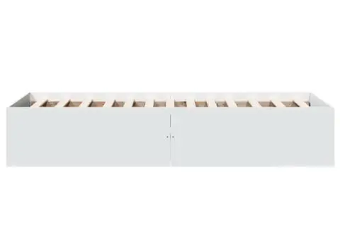 Cadru de pat, alb, 75x190 cm, lemn prelucrat - 5/5