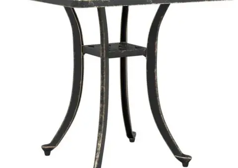 Masă de grădină, bronz, 53x53x53 cm, aluminiu turnat - 2/5