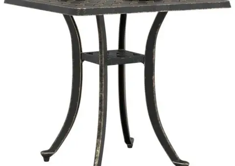 Masă de grădină, bronz, 53x53x53 cm, aluminiu turnat - 4/5