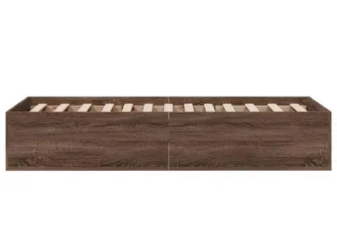Cadru pat fără saltea, stejar maro 75x190 cm lemn prelucrat - 5/5