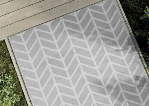 Covor de exterior, ARAKIL gri, 120x180 cm, PP - 1/5