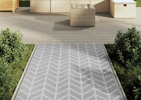 Covor de exterior, ARAKIL gri, 120x180 cm, PP - 3/5