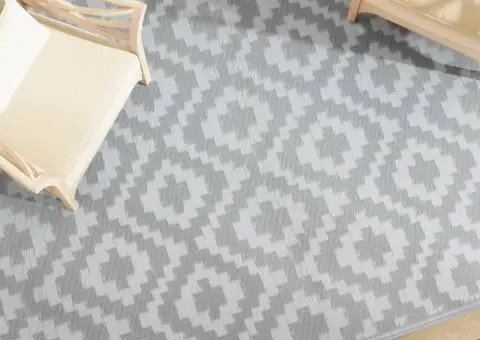 Covor de exterior, ARAKIL gri, 190x290 cm, PP - 1/5