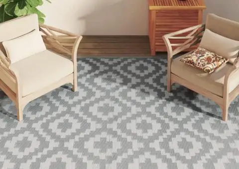 Covor de exterior, ARAKIL gri, 190x290 cm, PP - 3/5