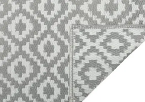 Covor de exterior, ARAKIL gri, 190x290 cm, PP - 4/5