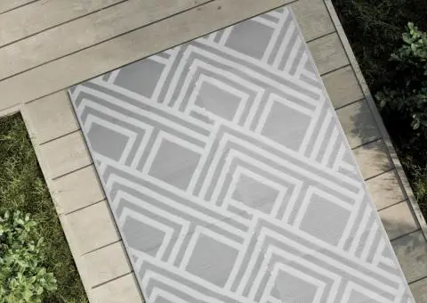 Covor de exterior, ARAKIL gri, 80x150 cm, PP - 1/5