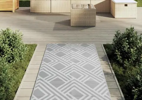 Covor de exterior, ARAKIL gri, 80x150 cm, PP - 3/5