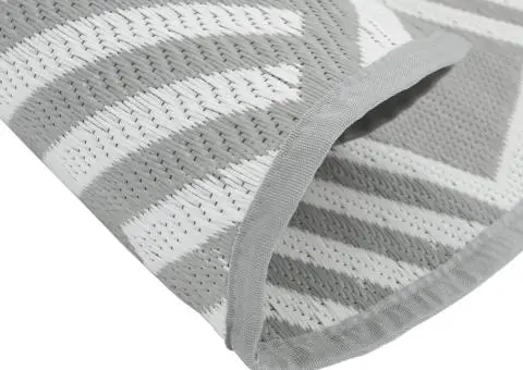 Covor de exterior, ARAKIL gri, Ø120 cm, PP - 3/5