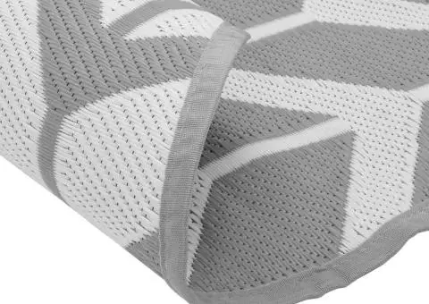 Covor de exterior, ARAKIL gri, Ø160 cm, PP - 4/5