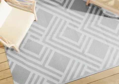 Covor de exterior, ARAKIL gri, 160x230 cm, PP - 1/5