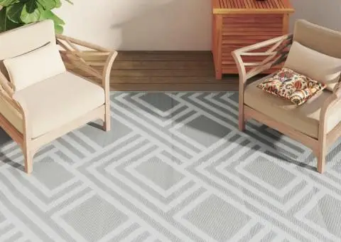 Covor de exterior, ARAKIL gri, 160x230 cm, PP - 3/5