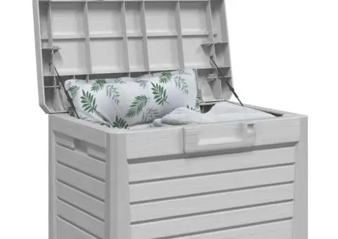 Cutie de perne de exterior gri 73x50,5x46,5 cm polipropilenă - 4/5