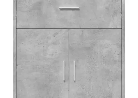 Dulapuri, 2 buc., gri beton, 60x31x70 cm, lemn prelucrat - 5/5