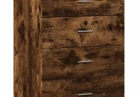 Dulapuri, 2 buc., stejar fumuriu, 60x39x80 cm, lemn prelucrat - 4/5