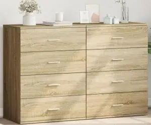 vidaXL Dulapuri, 2 buc., stejar sonoma, 60x39x80 cm, lemn prelucrat