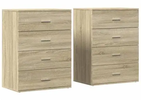 Dulapuri, 2 buc., stejar sonoma, 60x39x80 cm, lemn prelucrat - 2/5